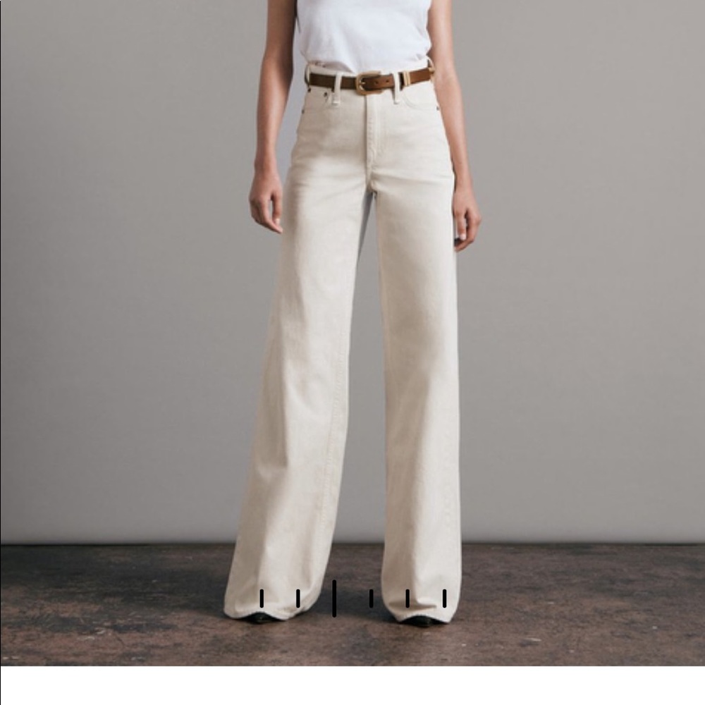 Rag and bone vintage white wide leg jeans EUC!